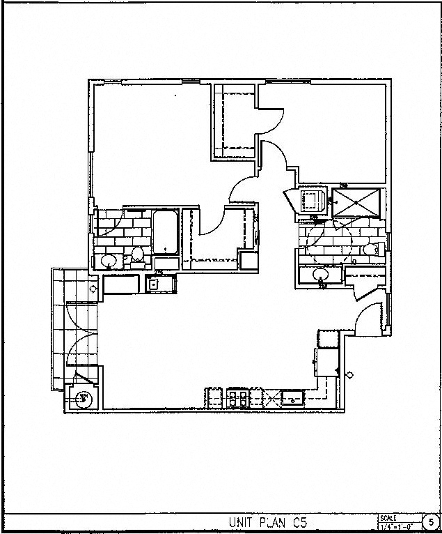 Floor plan for 2 beds, 2 baths, 1158 sqft